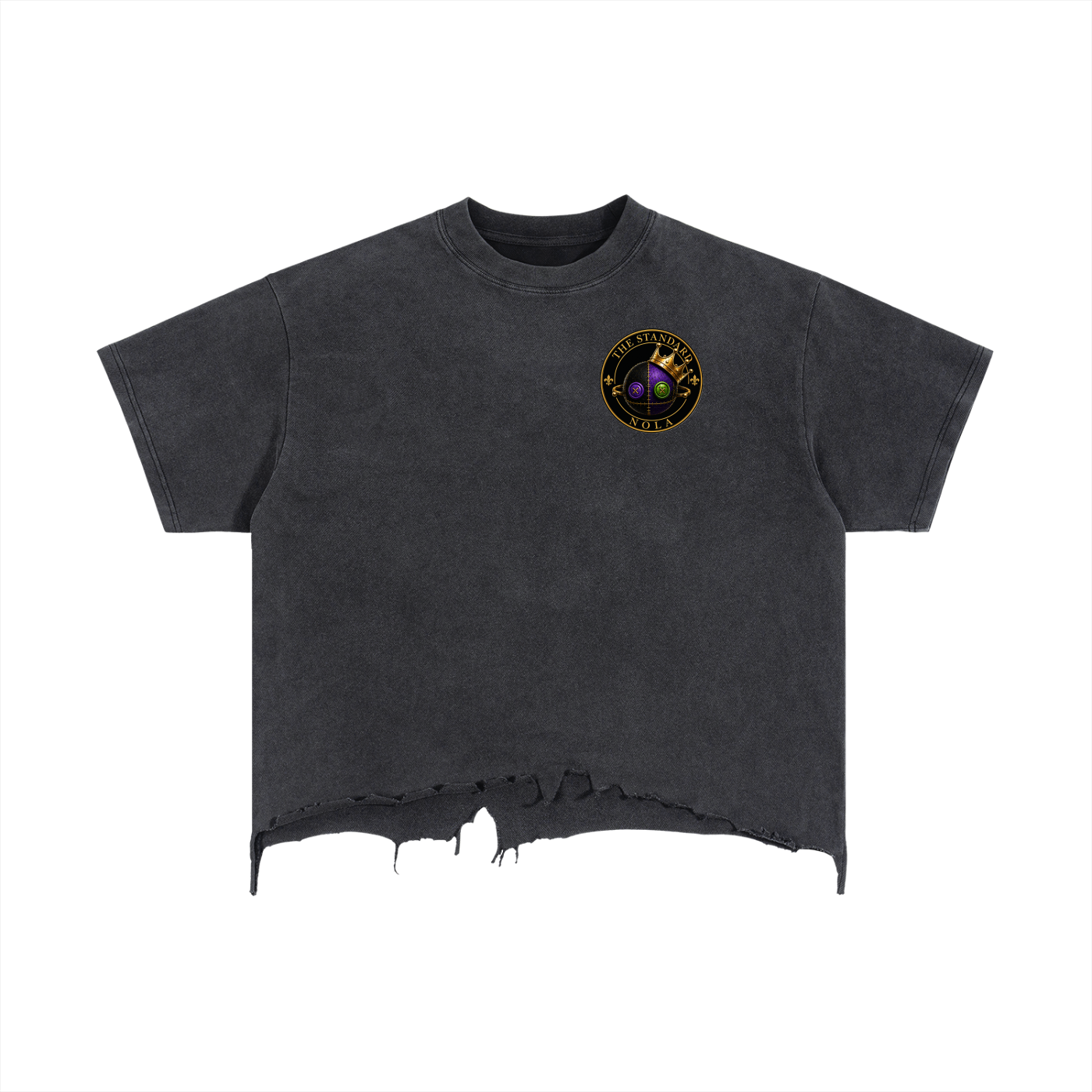 VUE Raw Luxury Boxy Distressed Hem TEE