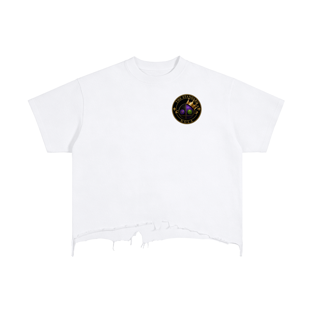 VUE Raw Luxury Boxy Distressed Hem TEE